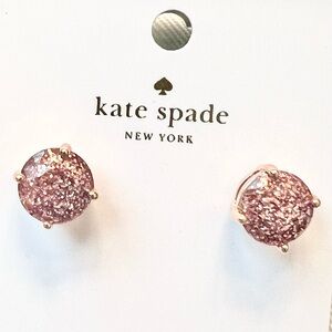 Kate Spade Rose Glitter Stud Earrings